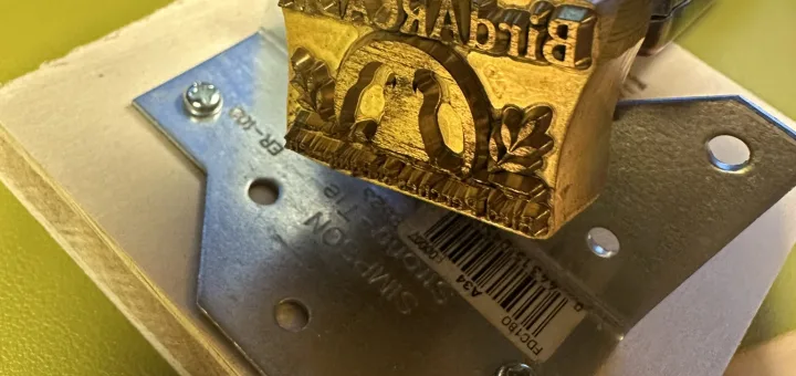 BirdARCADIAロゴ焼き印