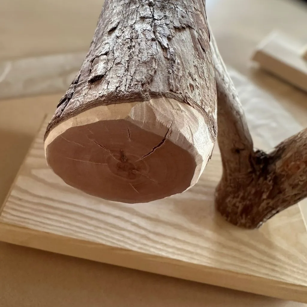 テーブルトップ用 天然木バードスタンド ドラゴンウッド ホワイトアッシュ