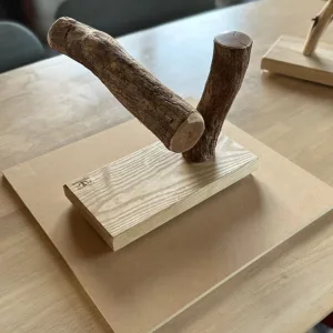 テーブルトップ用 天然木バードスタンド ドラゴンウッド ホワイトアッシュ