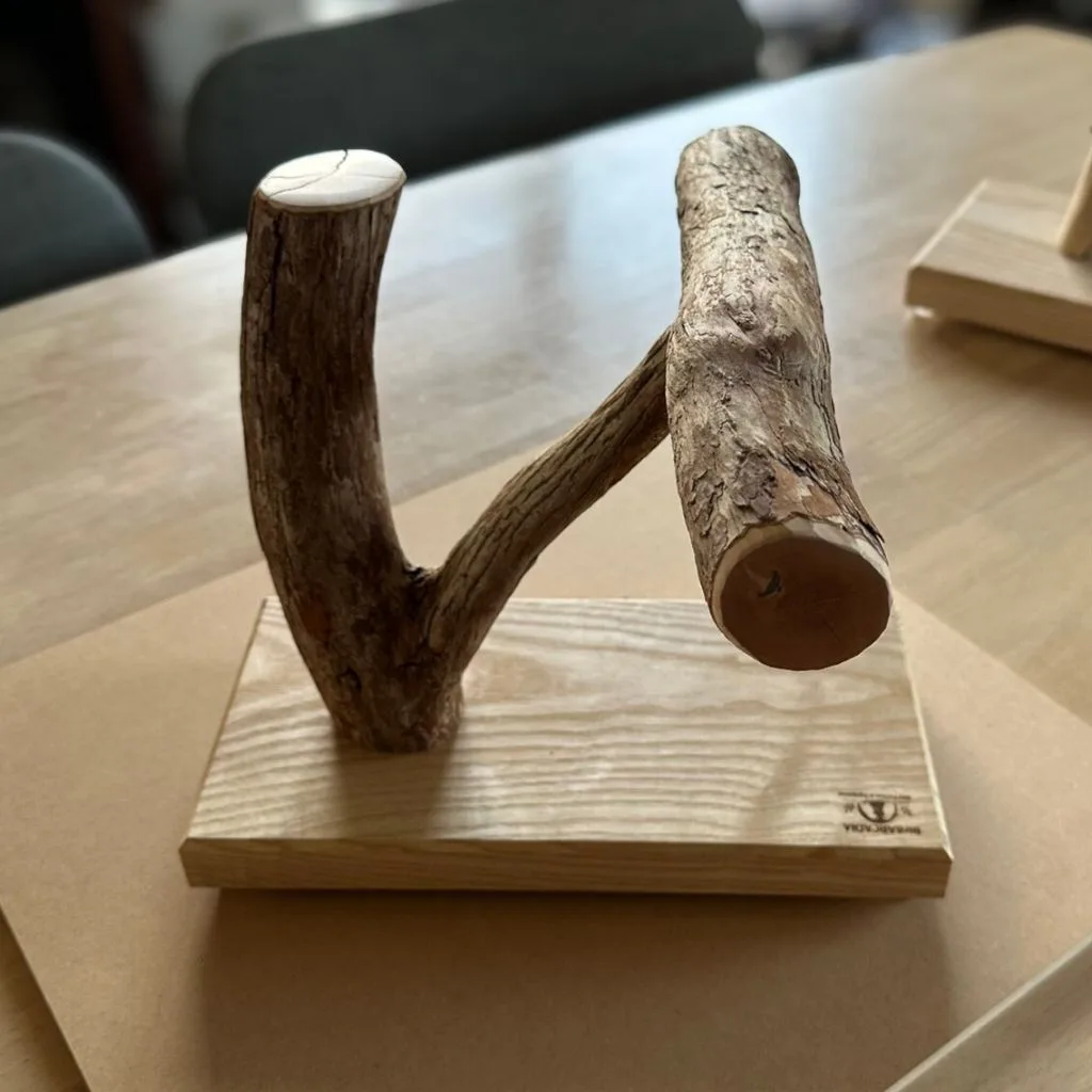 テーブルトップ用 天然木バードスタンド ドラゴンウッド ホワイトアッシュ